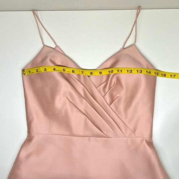 NWT | Alfred Sung | Sateen Twill Dress V-Neck w/ Pockets | Toasted Sugar | 2 - Picture 7 of 13